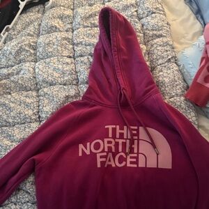 magenta Northface hoodie women's small
